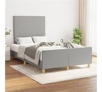 vidaXL Bedframe zonder matras 120x200 cm stof lichtgrijs3124879 Gris G