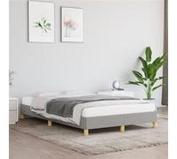 Vidaxl Cadre De Lit Gris Clair 120x200 Cm Tissu Gris