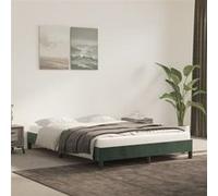 vidaXL Bedframe zonder matras 140x190 cm fluweel donkergroen346973 Vert G