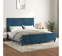 Bedframe zonder matras 160x200 cm fluweel donkerblauw3125828