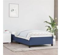 Cadre de Lit Noir 120x200 cm Tissu Rembourré Double Sommier Chambre vidaXL