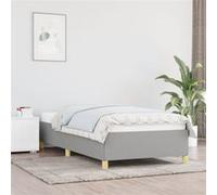 vidaXL Bedframe zonder matras 90x190 cm stof lichtgrijs347125 Gris G