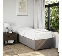 vidaXL Cadre de lit Taupe 90x190 cm Tissu, sommier, Cadre de lit Plateforme, Cadre de lit rembourré, Meuble de Chambre à Coucher, Cadre de lit Simple