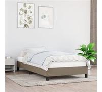 vidaXL Cadre de lit tissu taupe 90x190 cm sans matelas