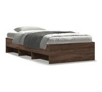 vidaXL Bedframe zonder matras bewerkt hout bruin eikenkleur 75x190 cm3295715 Marron G