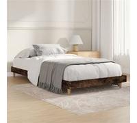 vidaXL Cadre de lit chêne fumé 100x200 cm bois d'ingénierie 832058