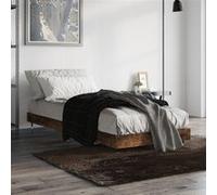 vidaXL Bedframe zonder matras hout gerookt eikenkleurig 75x190 cm832210 Marron G