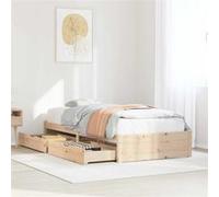 vidaXL Lit en pin massif sans matelas 100x200 cm