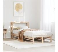 vidaXL Bedframe zonder matras massief grenenhout 100x200 cm3306489 Marron G