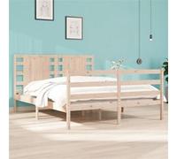 vidaXL Bedframe zonder matras massief grenenhout 120x190 cm3104253 Marron G