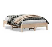 vidaXL Cadre de lit sans matelas 120x200 cm en bois de pin massif Marron