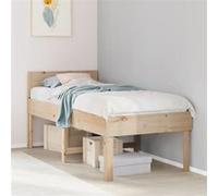 Vidaxl Cadre De Lit Sans Matelas 90x190 Cm Bois De Pin Massif Marron