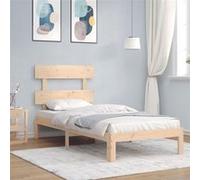 vidaXL Cadre de lit avec tête de lit 90x200 cm bois massif 3193516