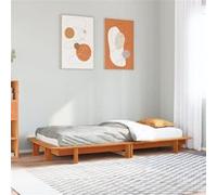 vidaXL Bedframe zonder matras massief grenenhout wasbruin 100x200 cm850667 Marron G