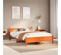 vidaXL Bedframe zonder matras massief grenenhout wasbruin 140x200 cm855593 Marron G
