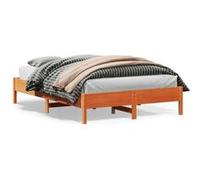 vidaXL Bedframe zonder matras massief grenenhout wasbruin 150x200 cm842697 Marron G