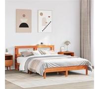 vidaXL Bedframe zonder matras massief grenenhout wasbruin 160x200 cm3306143 Marron G