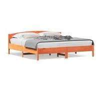 Cadre de Lit avec Tête de Lit Double Adulte 120x200 cm Bois de Pin Massif vidaX