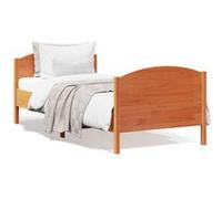 vidaXL Bedframe zonder matras massief grenenhout wasbruin 75x190 cm842577 Marron G