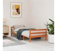 vidaXL Bedframe zonder matras massief grenenhout wasbruin 75x190 cm844488 Marron G