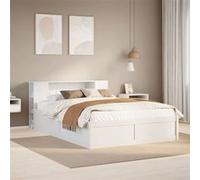 Vidaxl Cadre De Lit Sans Matelas Blanc 120x190 Cm Bois De Pin Massif Blanc
