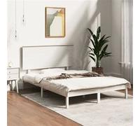 vidaXL Cadre de lit Blanc Bois de pin massif 120x200 cm