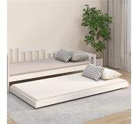 Vidaxl Cadre De Lit Blanc 80x200 Cm Bois De Pin Massif Blanc