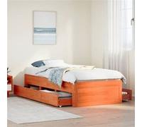 vidaXL Bedframe zonder matras met lades grenenhout wasbruin 100x200 cm3308812 Marron G