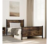 Bedframe zonder matras metaal gerookt eikenkleurig 100x190 cm4007679
