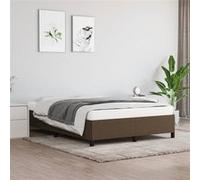 Vidaxl Cadre De Lit Marron Foncé 140x200 Cm Tissu Marron