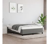 347059 vidaXL Cadre de lit Gris foncé 140x190 cm Tissu