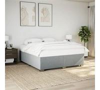 vidaXL Bedframe zonder matras stof lichtgrijs 180x200 cm3284492 Gris clair G