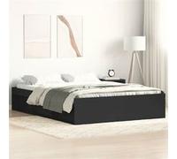 Vidaxl Cadre De Lit Sans Matelas Noir 150x200 Cm Noir