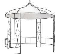 Vidaxl Belvédère 300 X 290 Cm Blanc Rond Blanc