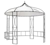 vidaXL Belvédère 300 x 290 cm Blanc Rond