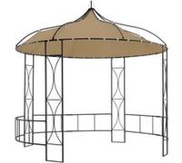 vidaXL Belvédère 300x290 cm Taupe Rond Taupe G