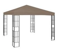 vidaXL Belvédère 3x3 m Taupe Gris G