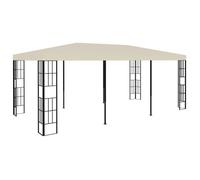 vidaXL Tente de réception Belvédère 3x6 m Crème