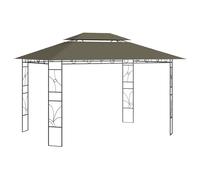 vidaXL Belvédère 4x3x2,7 m Taupe 160 g/m²