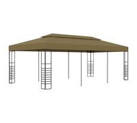 Vidaxl Belvédère 6x3x2,7 M Taupe 180 G/M² Gris