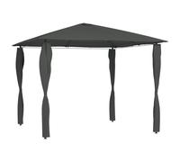 vidaXL Belvédère à revêtement de poteaux 3x3x2,6 m Anthracite 160 g/m²