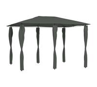 vidaXL Belvédère à revêtement de poteaux 3x4x2,6 m Anthracite 160 g/m²