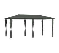 vidaXL Belvédère à revêtement de poteaux 3x6x2,6 m Anthracite 160 g/m²
