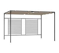 Vidaxl Belvédère Avec Auvent Rétractable 3x4x2,3 M Taupe 180 G/M²
