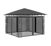 vidaXL Belvédère avec moustiquaire 3x3x2,73 m Anthracite 180 g/m²