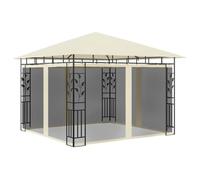 Belvédère avec Moustiquaire 4x3x2,73 m Crème 180 g/m² Tonnelle Jardin vidaXL