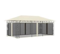vidaXL Belvédère avec moustiquaire 6x3x2,73 m Crème