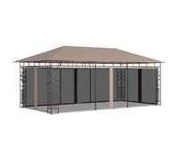 Vidaxl Belvédère Avec Moustiquaire 6x3x2,73 M Taupe 180 G/M² Gris