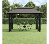 Vidaxl Belvédère Avec Parois Latérales Anthracite 400x300x270 Cm Acier