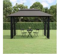 Vidaxl Belvédère Avec Parois Latérales Anthracite 400x300x270 Cm Acier